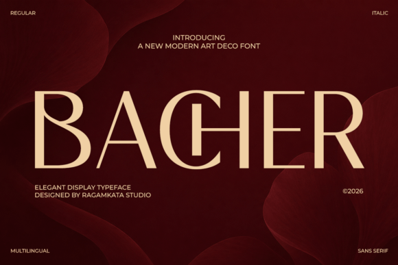 Bacher: The Modern Art Deco Typeface for High-Impact Campaigns