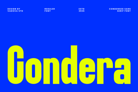 Condera Font: Bold Condensed Type for Strong Brand Identity