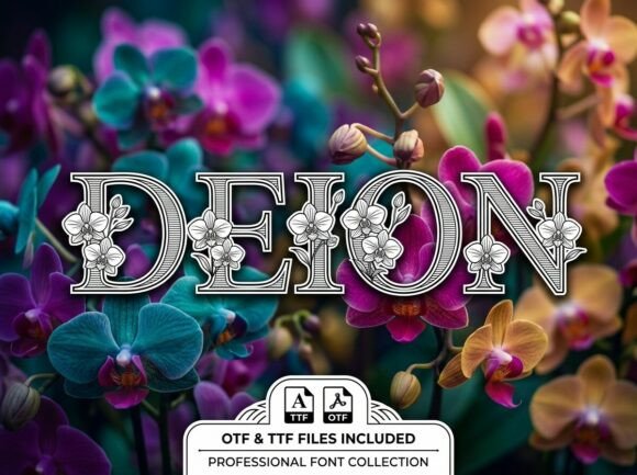 Deion Typeface: Elevate Your Brand With Botanical Luxury