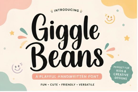 Giggle Beans: The Playful Handwritten Font for Warm Brand Identity