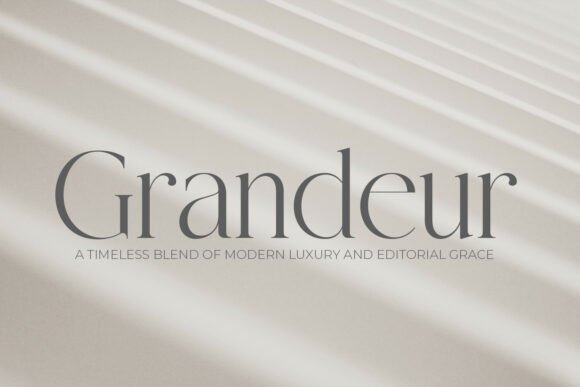 Grandeur – Elegant Classic Serif for Editorial and Brand Identity