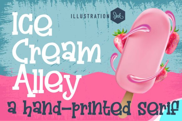 Ice Cream Alley Family: A Rustic Display Typeface for Editorial Design