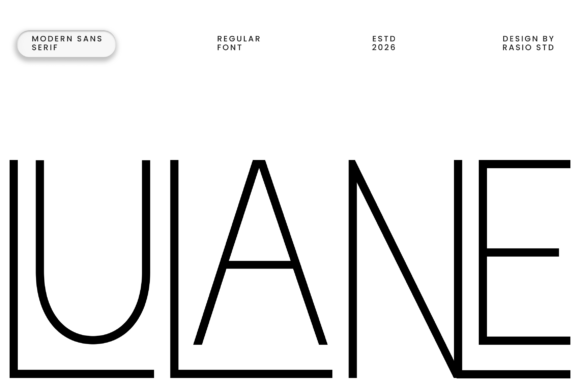 Lulane Font for Modern Craft Projects and Labels