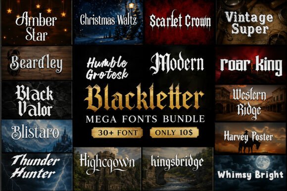 Modern Blackletter Mega Bundle for Editorial Design