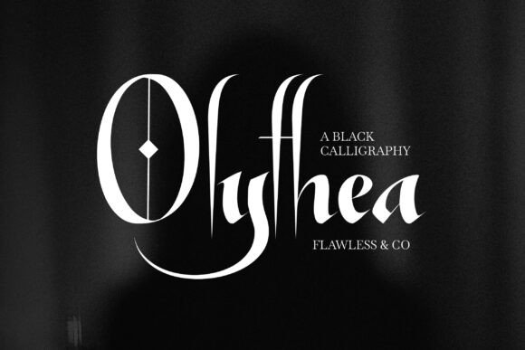 Olythea: A Dark Calligraphy Typeface for Editorial Design