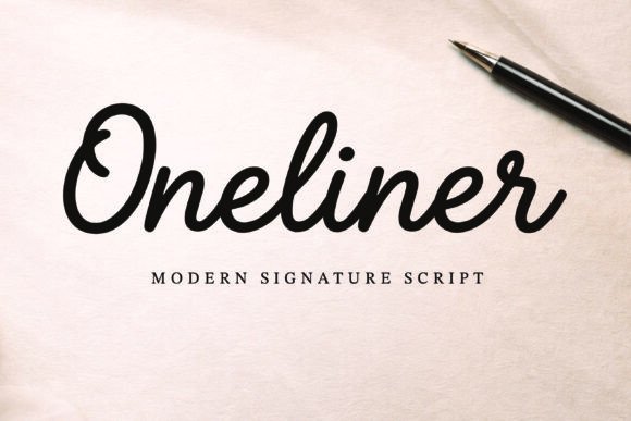 Oneliner: The Modern Script Typeface for Campaign Design