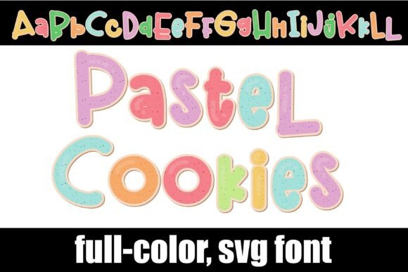 Pastel Cookies: A Playful Color Font for Sweet Brand Identity