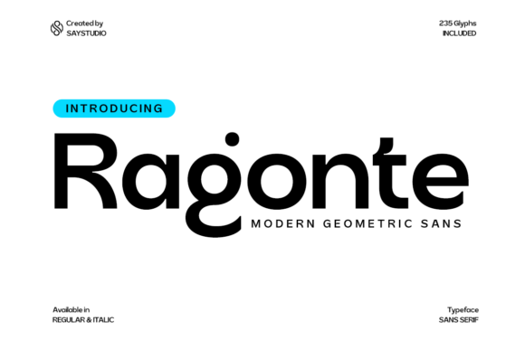 Ragonte: The Futuristic Sans Serif Font for Modern Brand Identity
