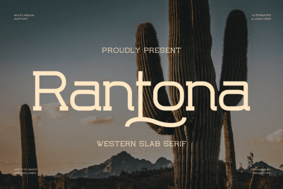Rantona: A Stylish Western Slab Serif Typeface for Editorial Design