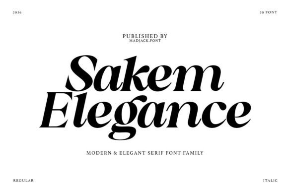 Sakem Elegance Typeface for High-End Digital Branding
