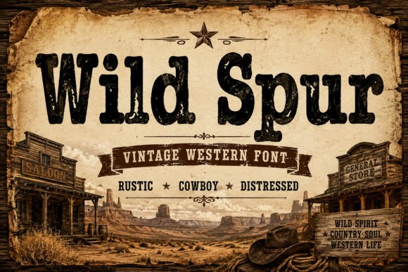 Wild Spur: The Vintage Western Font for Bold Brand Identity